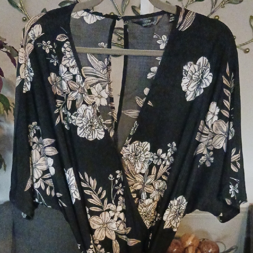 Mlle Gabrielle Black Floral Jumpsuit
